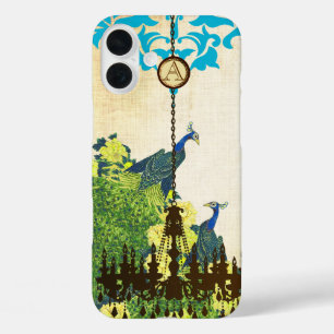 title_seo2 Monograma Vintage Peacock Chandelier Damask iPhone