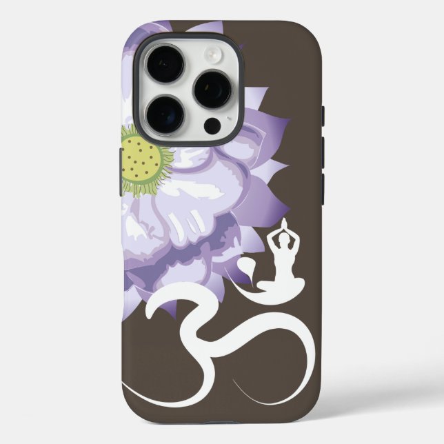 title_seo2 Morado Lotus Flor Yoga & Om/Aum Zen Calligraphy (Reverso )