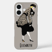 Mujer Art Déco Vintage con Chaqueta de Estampado d