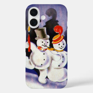 title_seo2 Muñecos de nieve bailando con velas de Navidad vin
