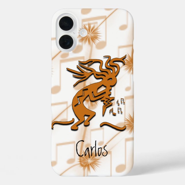 title_seo2 Músico de Merrymaker de Kokopelli con notas musica (Reverso )