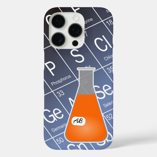 title_seo2 Naranja Erlenmeyer Flask (con iniciales) Química (Reverso )