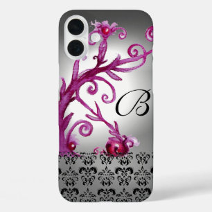 title_seo2 NAVES, BERRIES DAMASK MONOGRAM rosado, blanco negr