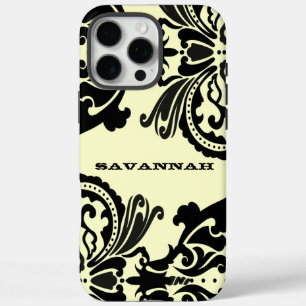 title_seo2 Negro Damask Caso personalizado para iPhone Elegir