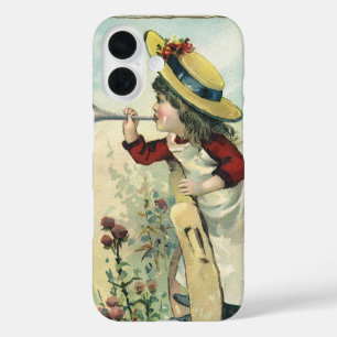 title_seo2 Niña Victoriana Antigüa Tocando una Corneta en un 
