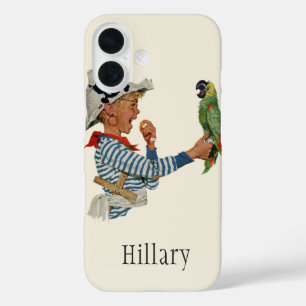 title_seo2 Niño Antiguo, Niño Jugando Loro Pirata