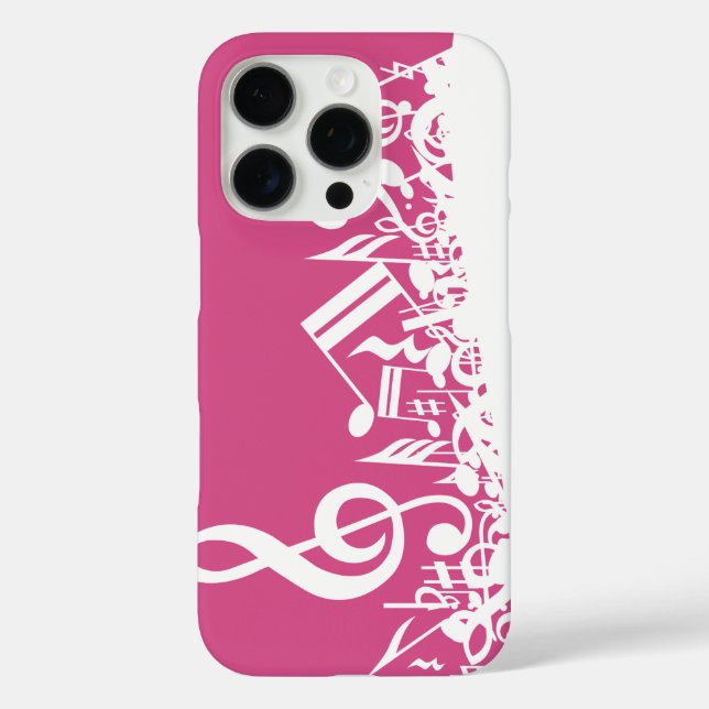 title_seo2 Notas musicales jumled Hot Pink and White (Reverso )