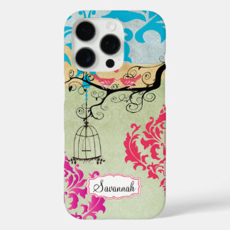 title_seo2 Pájaro Pink Coral Aqua Damask