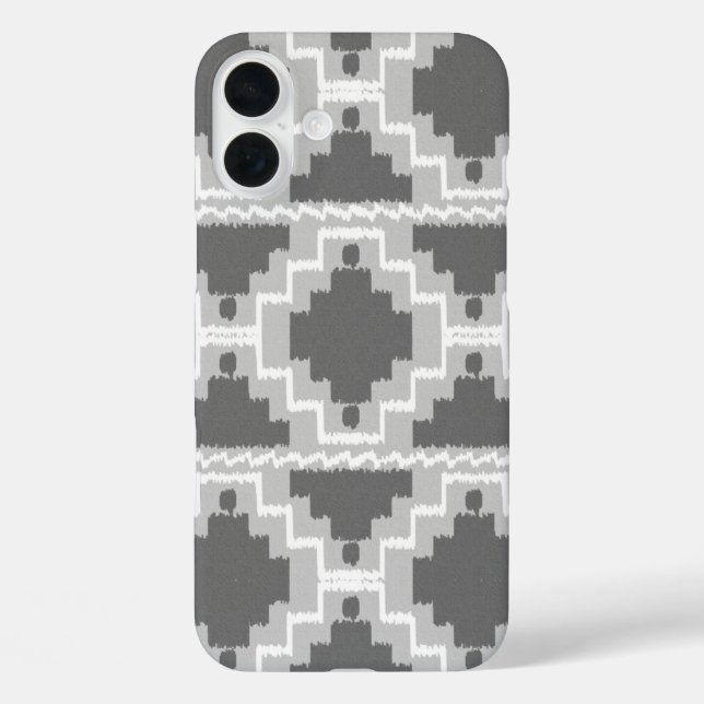 title_seo2 Patrón azteca Ikat - gris oscuro y claro / gris (Reverso )