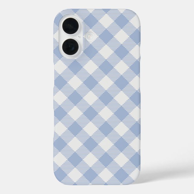 title_seo2 Patrón clásico de gingham azul claro con estampado (Reverso )