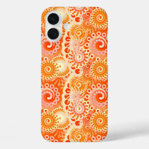 title_seo2 Patrón de giro fractal, tonos de naranja de coral