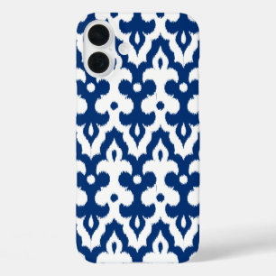 title_seo2 Patrón marroquí de damasco de Ikat, azul cobalto y