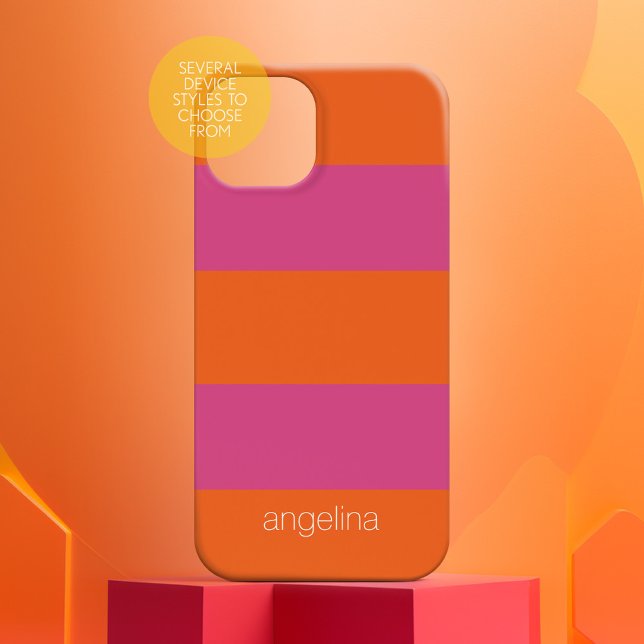 title_seo2 Patrón rayado moderno con nombre personalizado (Personalized Case-Mate Phone Case - Choose Your Device and Add Text or Completely Customize)