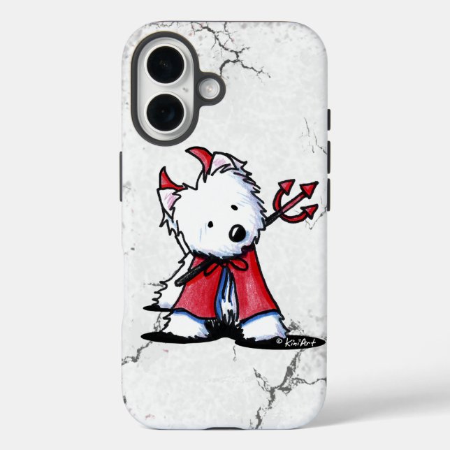 title_seo2 Pequeño Devil Westie Dog iPhone 5 Funda-Funda (Reverso )