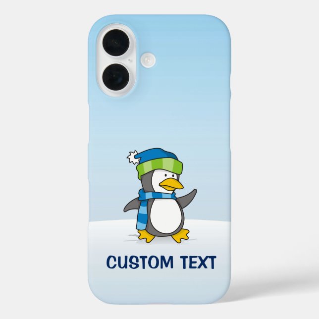 title_seo2 Pequeño pingüino caminando en estuche para iPhone  (Reverso )