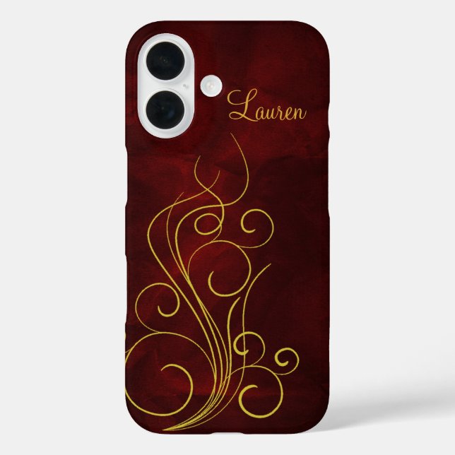 title_seo2 Remolino rojo elegante del oro (Reverso )