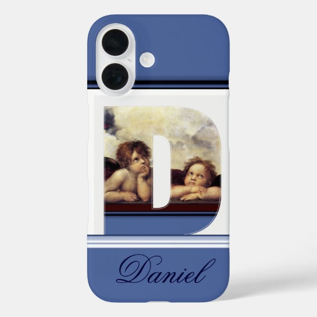 title_seo2 RENACIMIENTO ANGEL D LETTER Winged Cherub Monogram (Reverso )