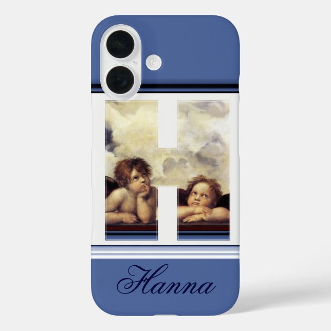 title_seo2 RENAISSANCE ANGEL H LETTER Winged Cherub Monograma (Reverso )