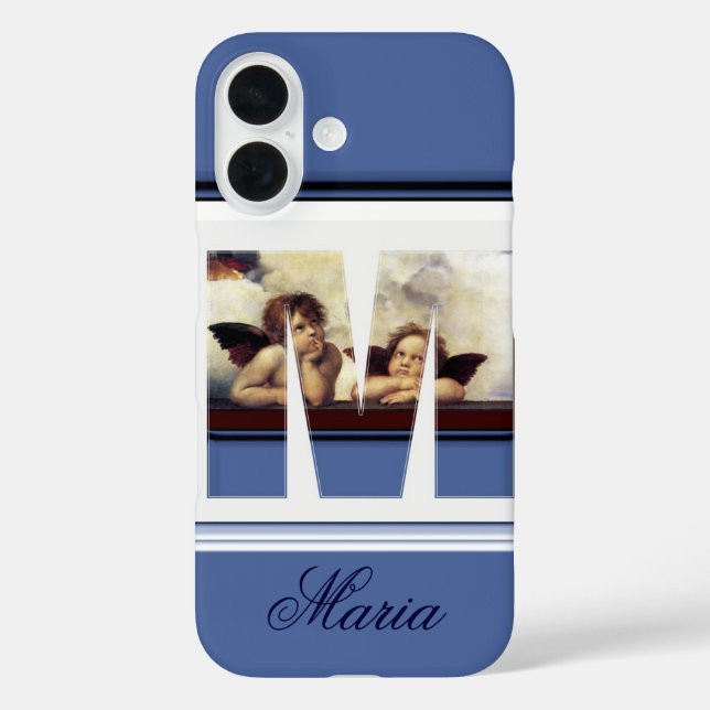 title_seo2 RENAISSANCE ANGEL M LETTER Winged Cherub Monograma (Reverso )