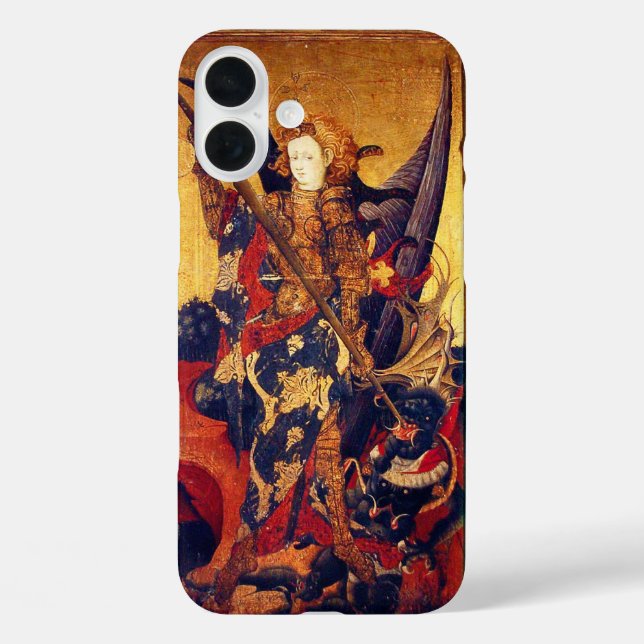 title_seo2 San Miguel Vanquishing Devil como caballero mediev (Reverso )