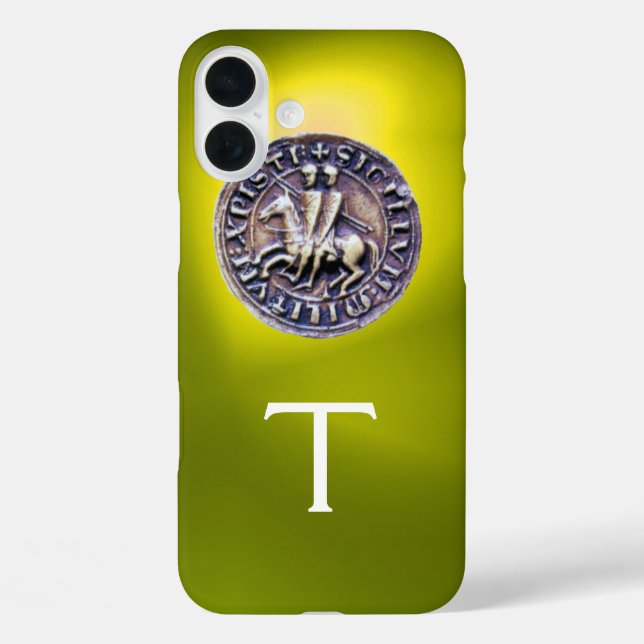 title_seo2 SELLO DE LA PLANTILLA DE KNIGHTS MONOGRAM amarillo (Reverso )