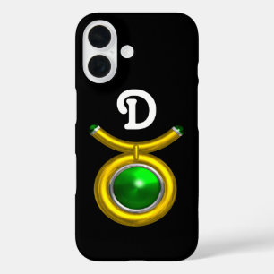 TITLE_SEO2 TAURO/ORO, VERDE EMERALD ZODIAC JEWEL MONOGRAM