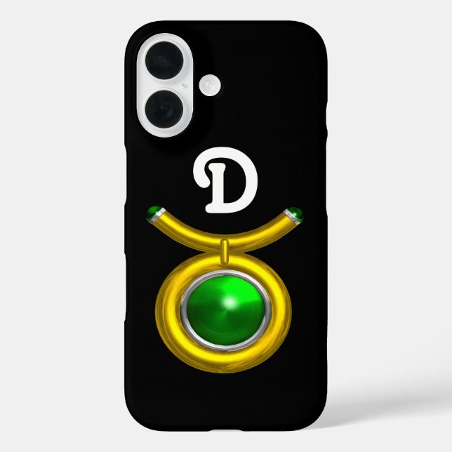 TITLE_SEO2 TAURO/ORO, VERDE EMERALD ZODIAC JEWEL MONOGRAM (Reverso )