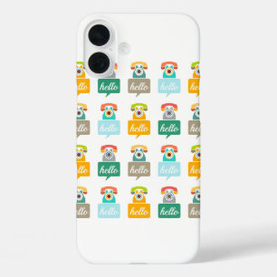 title_seo2 Teléfono Mint Naranja Aqua Tan Retro Hola