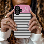 title_seo2 Tiras de perrito rosado y carbonífero Monograma<br><div class="desc">Moderna Moda moderna de moda Girly Diseño elegante con bandas horizontales y bloques de color sólido con monograma personalizado Personalizado Carta inicial</div>
