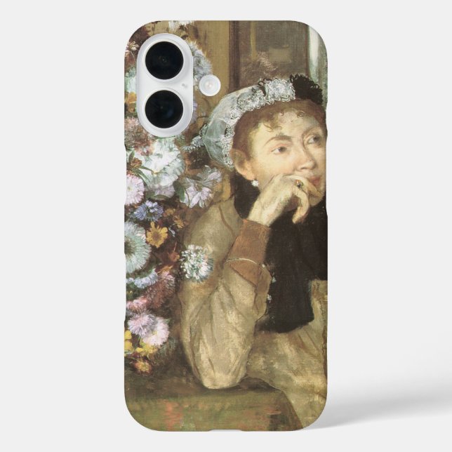title_seo2 Una mujer con crisantemo por Edgar Degas (Reverso )