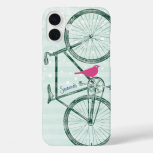 title_seo2 Vintage Bird Emerald Green Bike Pattern Iphone 5