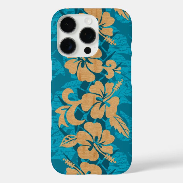 title_seo2 Waikoloa Faux Wood Hawaiian Hibiscus Floral (Reverso )