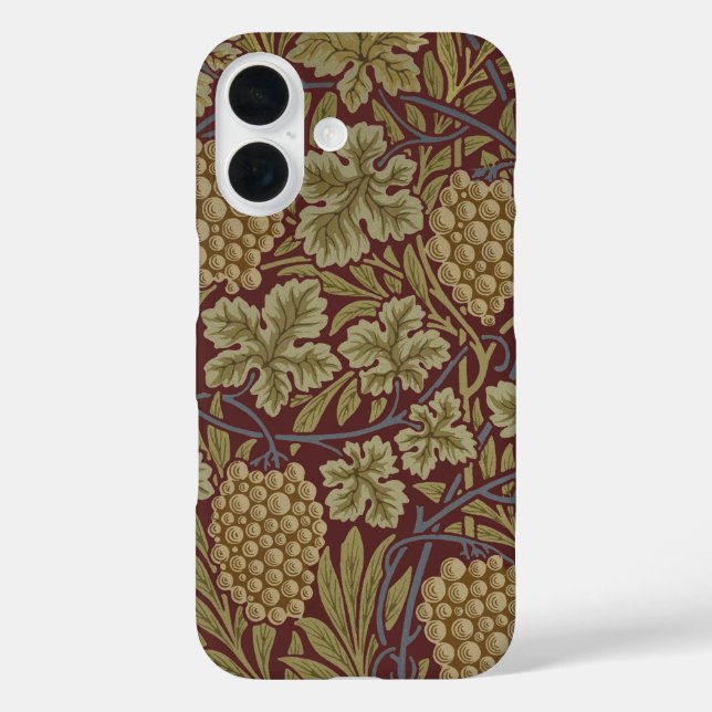title_seo2 William Morris Vine Grape Red Green Art (Reverso )