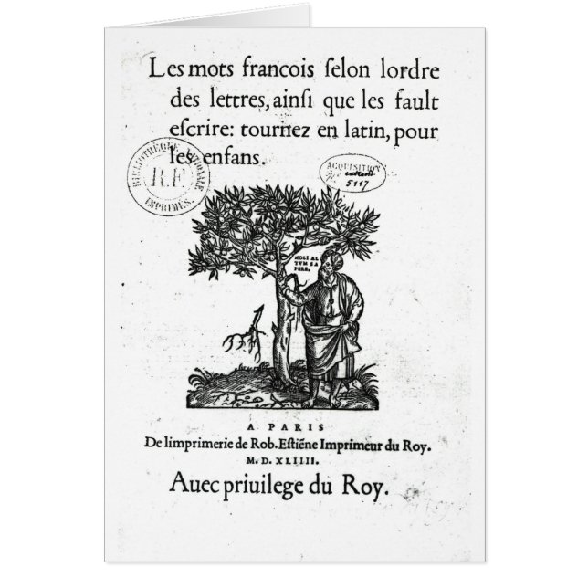 Titlepage del primer diccionario Francés-Latino (Frente)