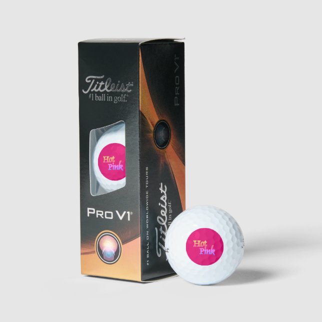 Titulador Rosado Pro V1 pelotas de golf 3 pk (Embalaje)