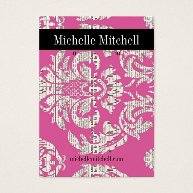 Titular de ingresos - Tarjeta de presentación rosa (Frente)