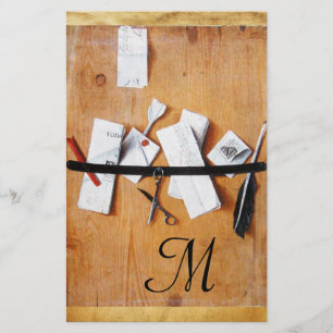 TITULAR DE LA CARTA EN MADERA MONOGRAMA marrón bla