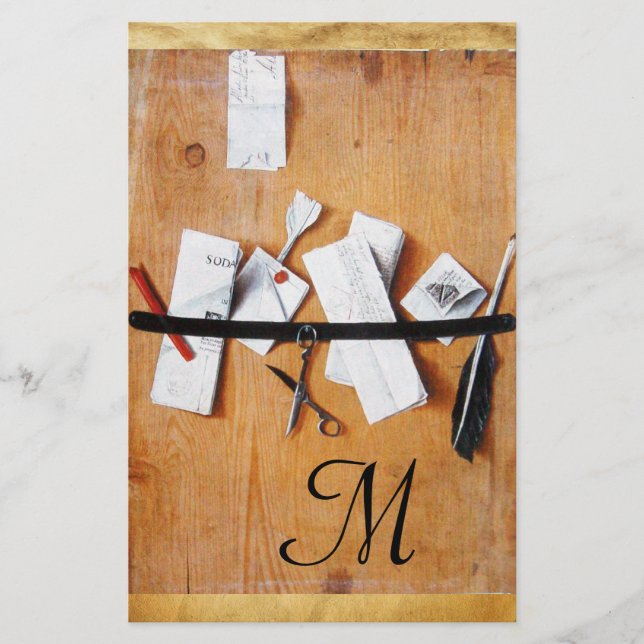 TITULAR DE LA CARTA EN MADERA MONOGRAMA marrón bla (Anverso)