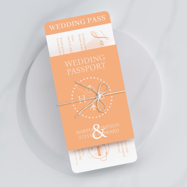 Titular de la invitación de matrimonio de naranja  (Subido por el creador)