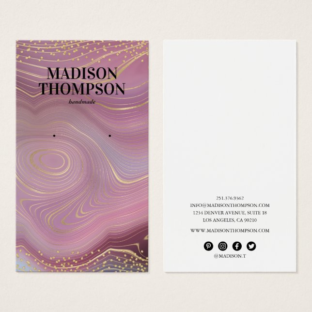 Titular de la Joyería de Mármol de Oro Rosa (Anverso y reverso)