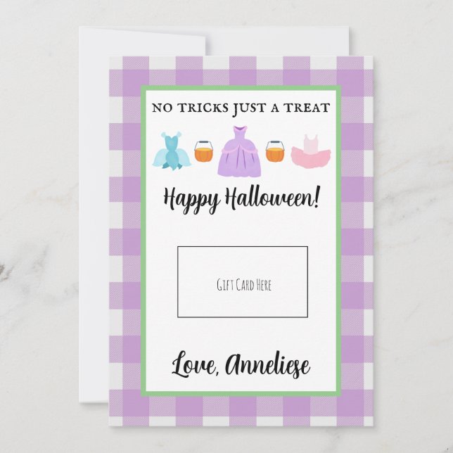 Titular de la tarjeta de regalo de Halloween (Anverso)