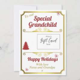 Titular de la tarjeta de regalo de vacaciones para