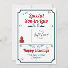 Titular de la tarjeta de regalo de vacaciones para