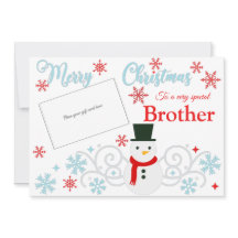 Titular de la tarjeta de regalo del Hermano de Nie