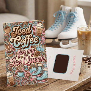 Titular de tarjeta de regalo de café helado retro 