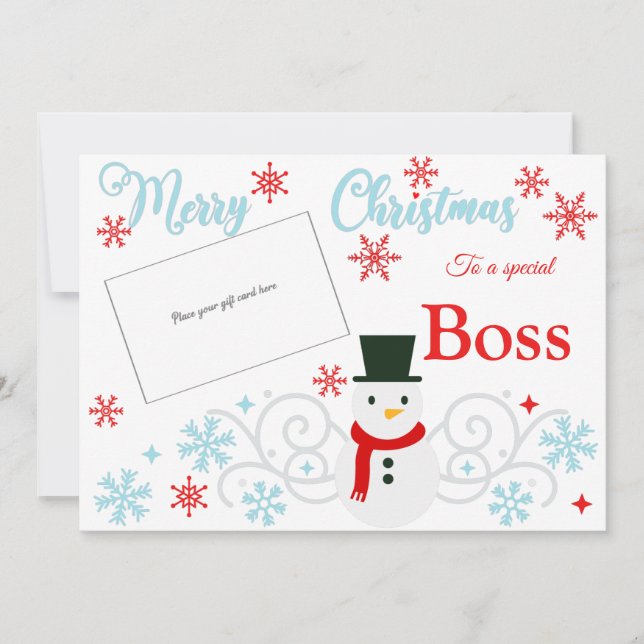 Titular de Tarjeta de Regalo de Muñeco de Nieve Tr (Anverso)