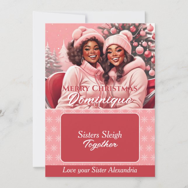 Titular de tarjeta de regalo de Navidad para amiga (Anverso)