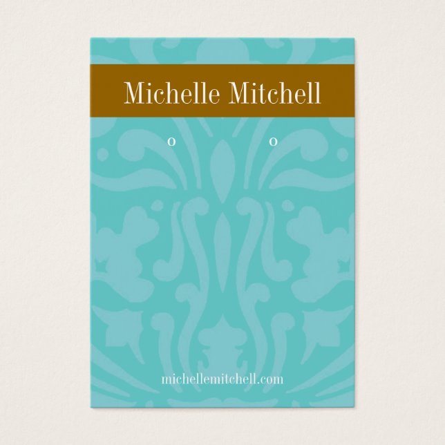 Titular del asiento - Tarjeta de visita Azul Marró (Frente)