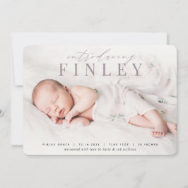 Titular elegante | Anuncio de nacimiento de la fot