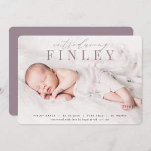 Titular elegante   Anuncio de nacimiento de la fot